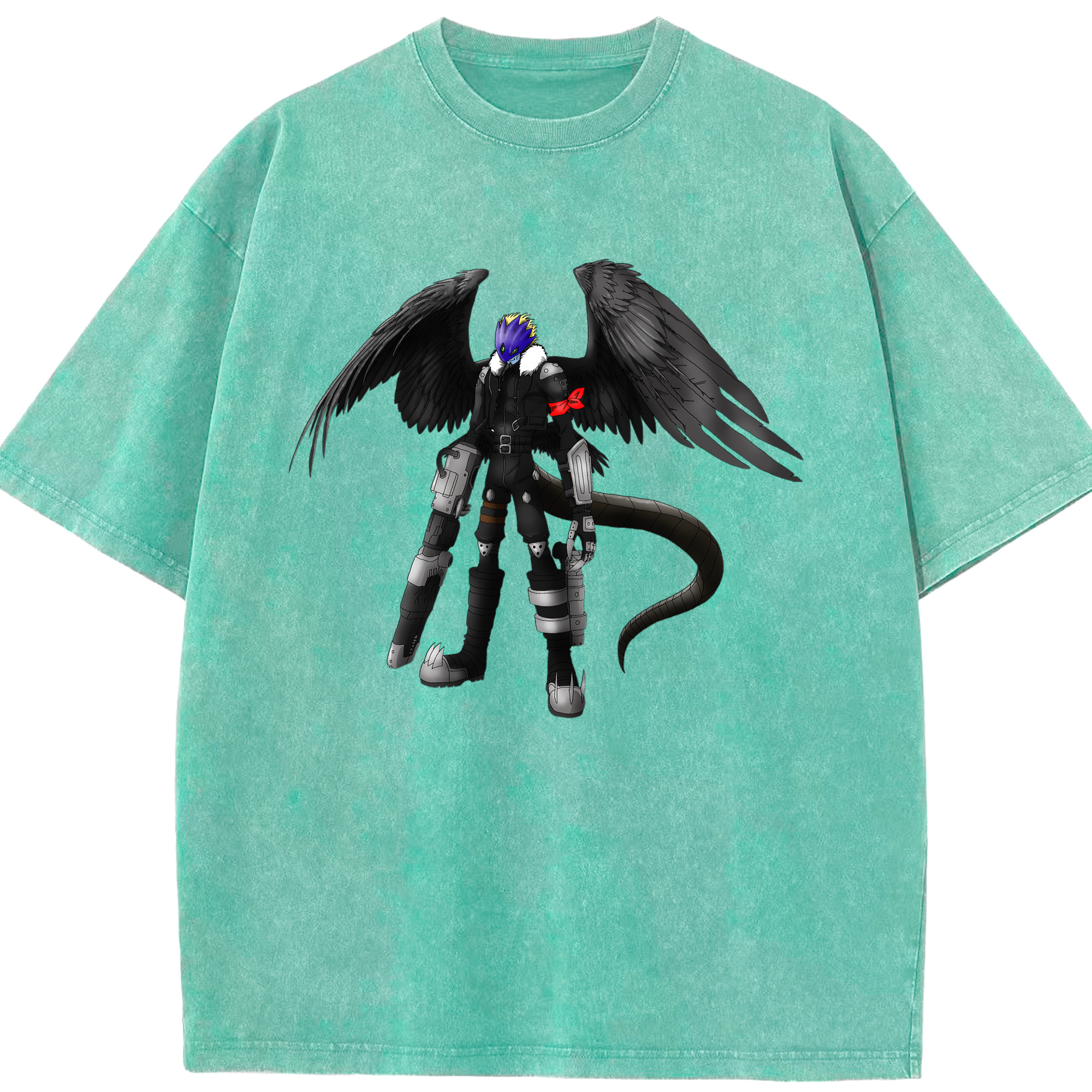 （画像用） Digimon デジタルモンスター/デジモン 綿100% ヴィンテージ風 半袖Tシャツ（フロントプリント）